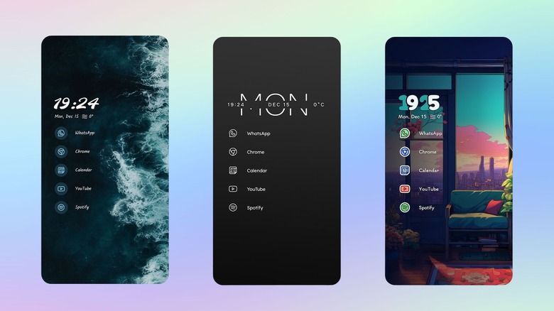 Различные темы Niagara Launcher