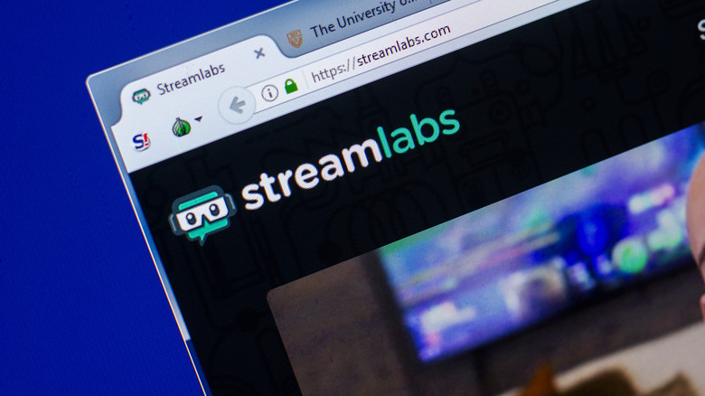 Домашняя страница Streamlabs.