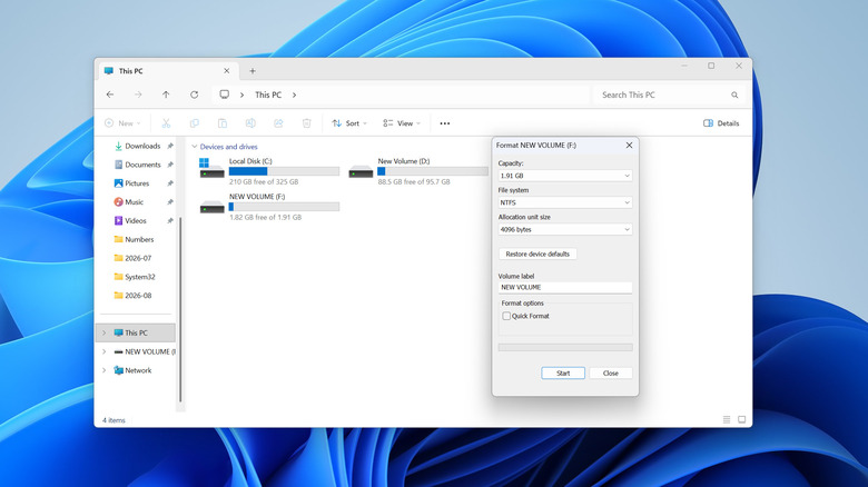 Форматирование флешки на ПК с Windows с использованием опции полного форматирования