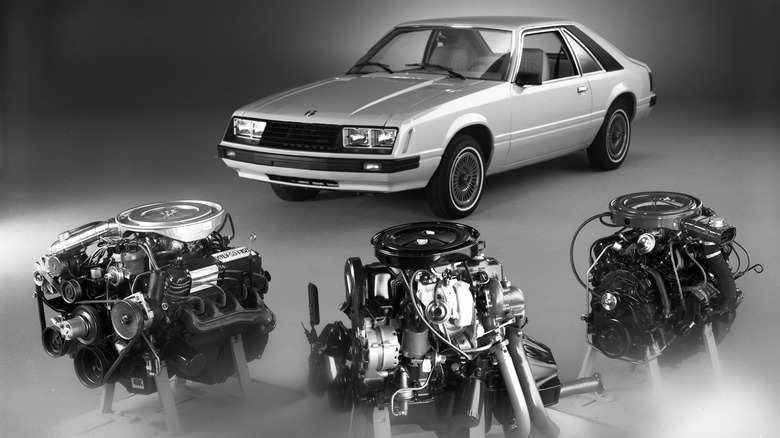 Ford Mustang 1979 года с вариантами двигателей