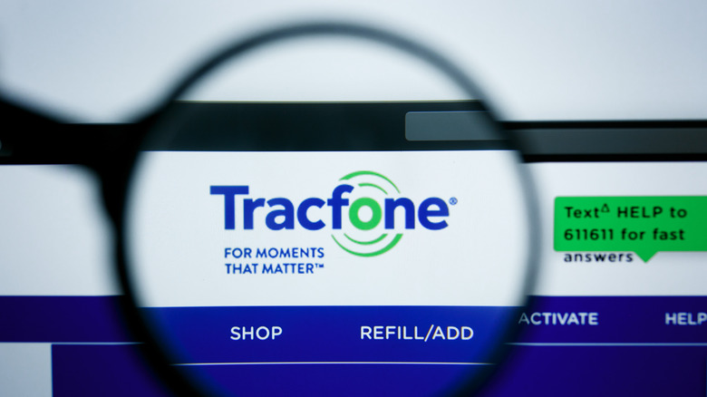 Логотип Tracfone на сайте