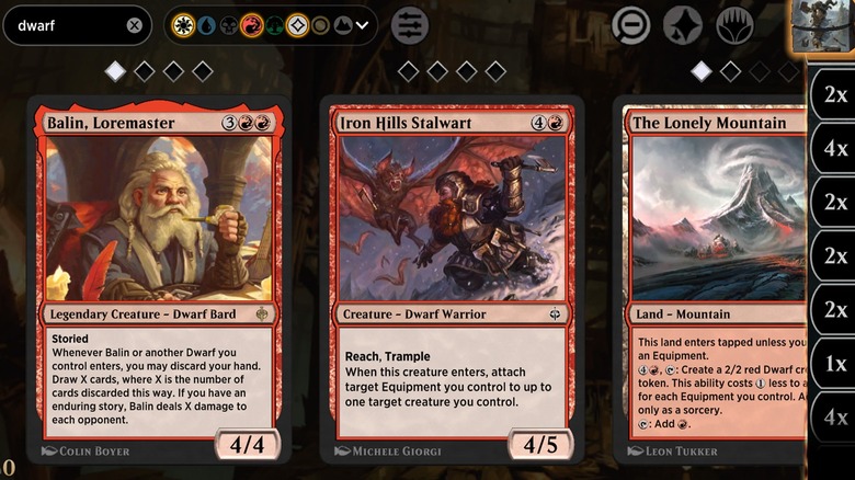 Карты Хоббита в MTG: Arena.