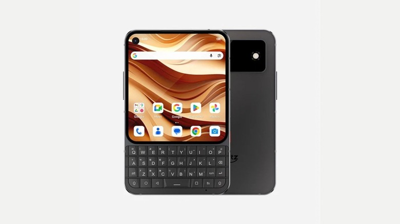 Черный телефон Titan 2 Elite спереди и сзади