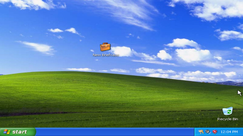 Значок портфеля на рабочем столе Windows XP