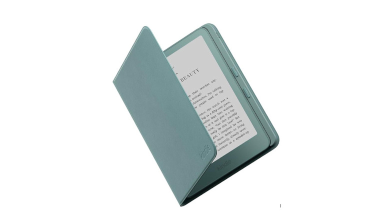 синий чехол Kindle с кнопками